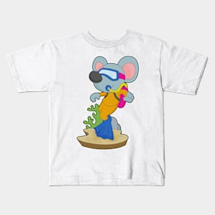 Mouse Diver Oxygen bottle Diving Kids T-Shirt